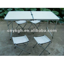 Aluminum foldable table and chairs sets